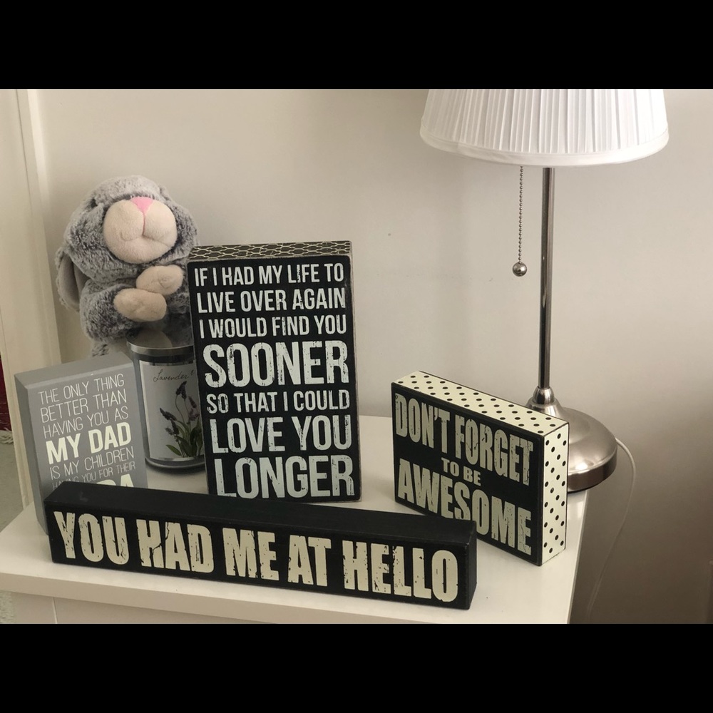 Wood quote sign